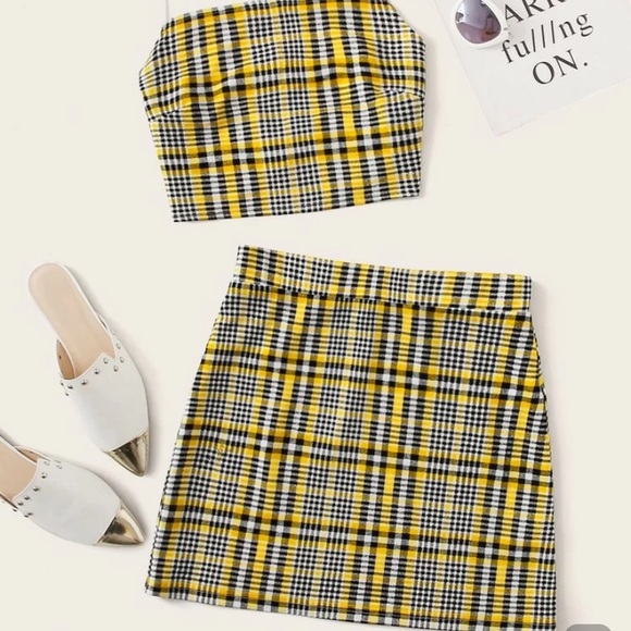 SHEIN Tops - Cute plaid two piece